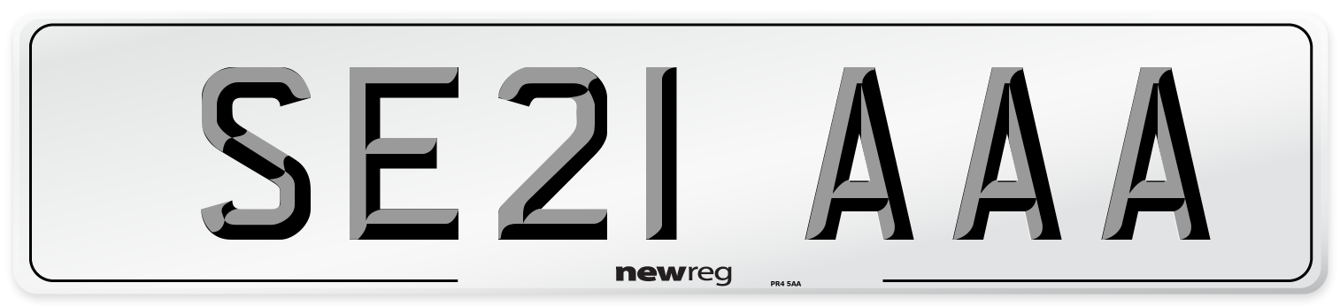 SE21 AAA Number Plate from New Reg